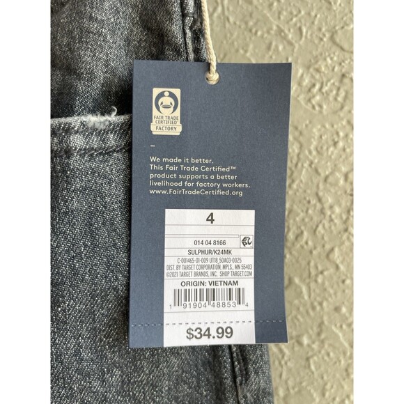 Universal Thread Vintage Straight Distressed Sulfur Gray Denim Jeans – Size 4 - Picture 3 of 3